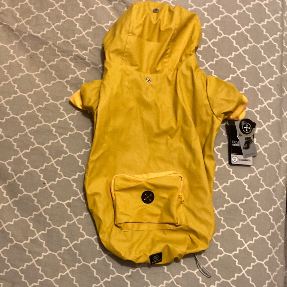 Adorable dog rain coat